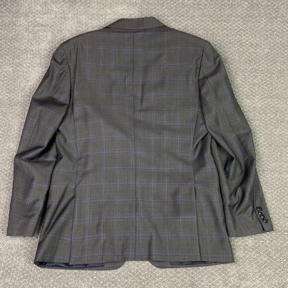 Saks Fifth Avenue Ermenegildo Zegna Cloth Suit 42R Pants 36 Brown Blue Wool - Picture 5 of 16